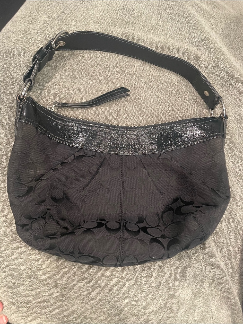 VNTG Coach Black Sig. Hobo Bag #F13740 Pro.May 2009 factory #60 Great Condition